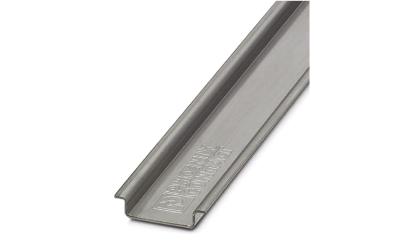 Rail DIN Phoenix Contact 2m x 35mm x 7.5mm, Non perforé, Rail oméga en Acier