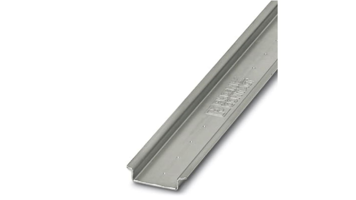 Phoenix Contact Steel Unperforated DIN Rail, Top Hat Compatible, 2m x 35mm x 7.5mm