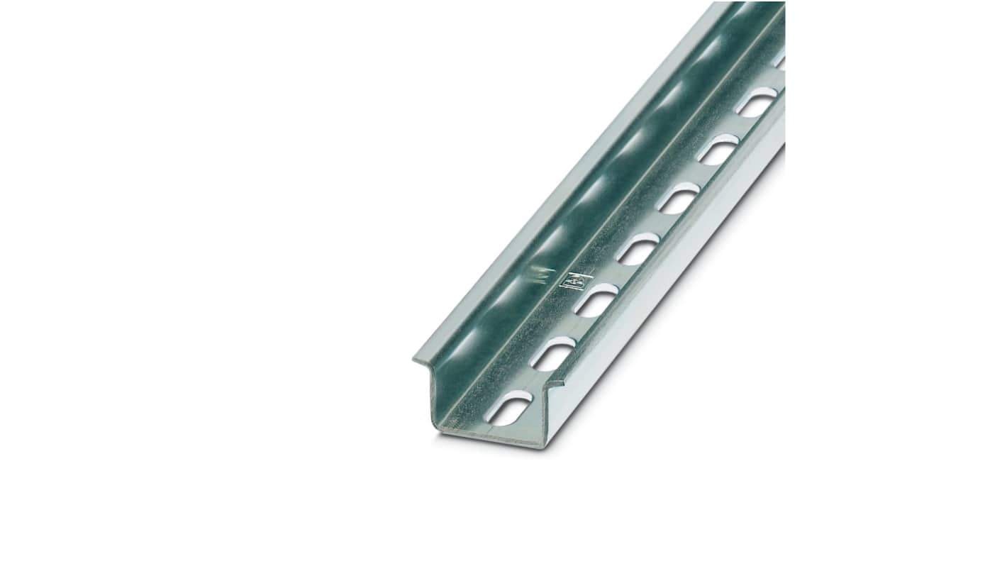 Rail DIN Phoenix Contact 2000mm x 35mm x 15mm, Perforé, Rail oméga profond en Acier