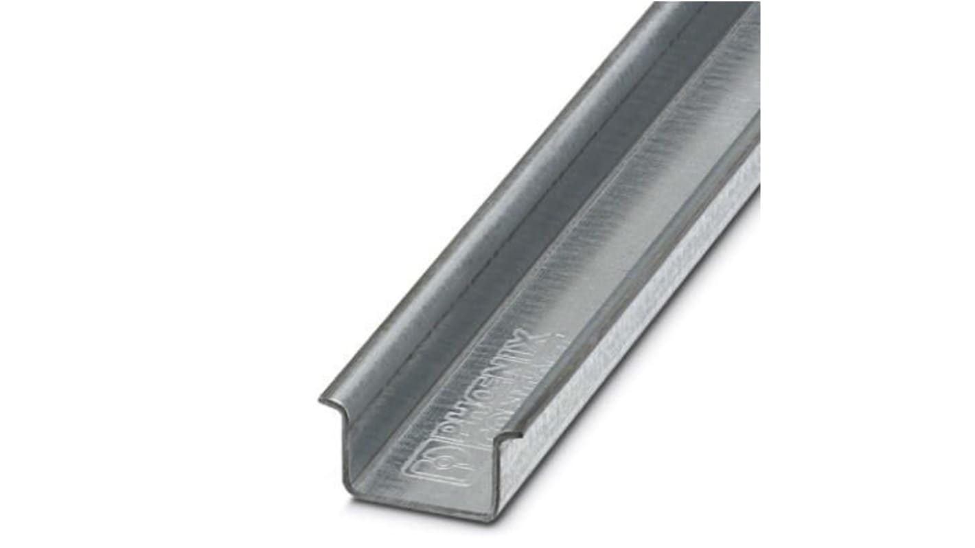 Rail DIN Phoenix Contact 2m x 35mm x 15mm, Non perforé, Rail oméga en Acier