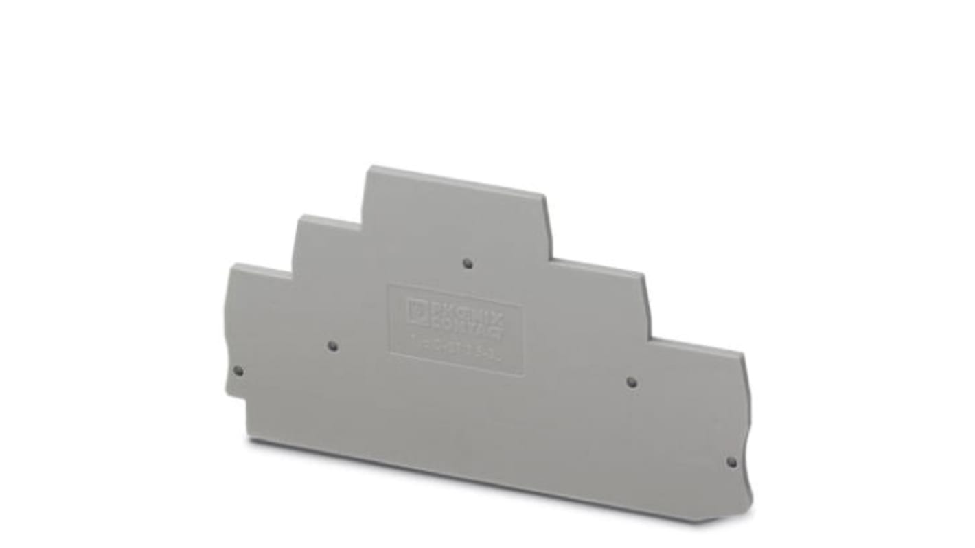 Terminal Block End Cover, Gray