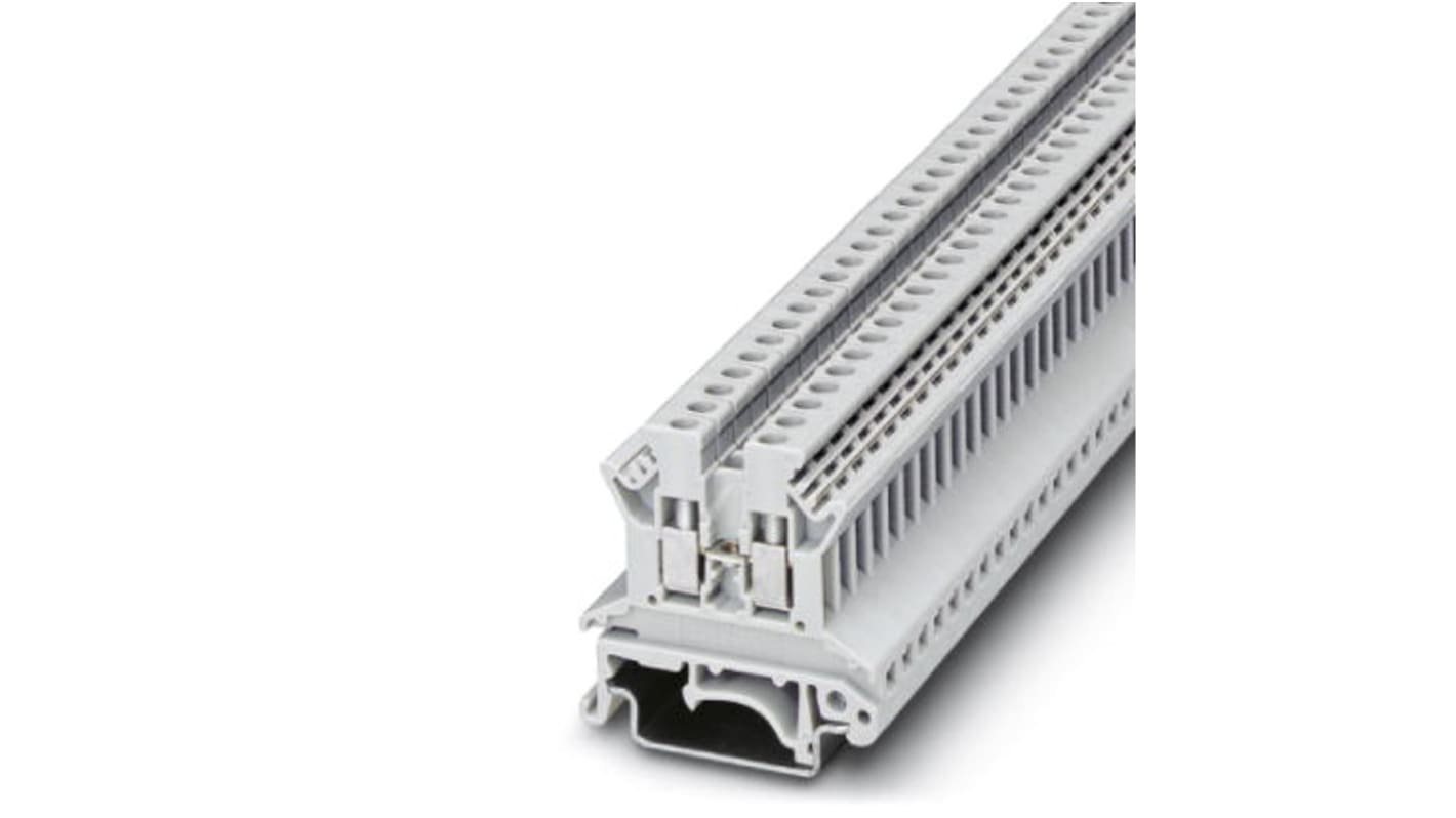 Phoenix Contact UK 2.5 N WH Series White Feed Through Terminal Block, 2.5mm², Single-Level, Screw Termination