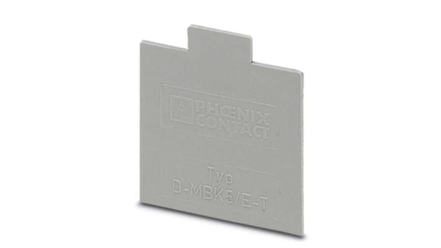 Phoenix Contact D-MBK 5/E-T Series End Cover for Use with Modular Terminal Block