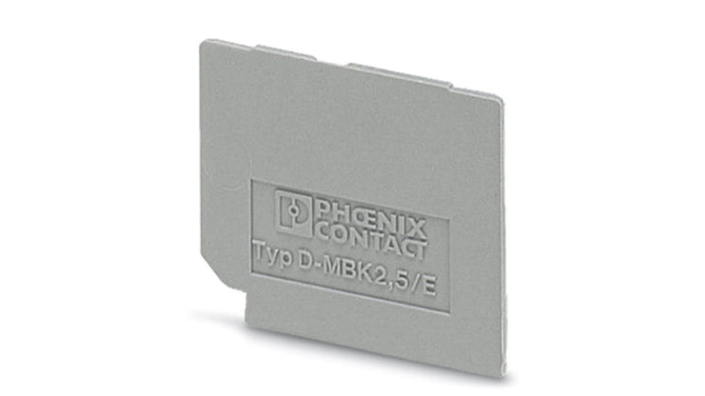 Phoenix Contact D-MBK 2.5/E Series End Cover for Use with Modular Terminal Block