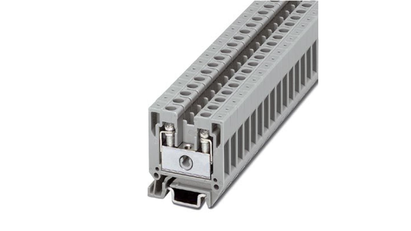 Phoenix Contact MBK 5/E Series Grey Feed Through Terminal Block, Single-Level, Screw Termination