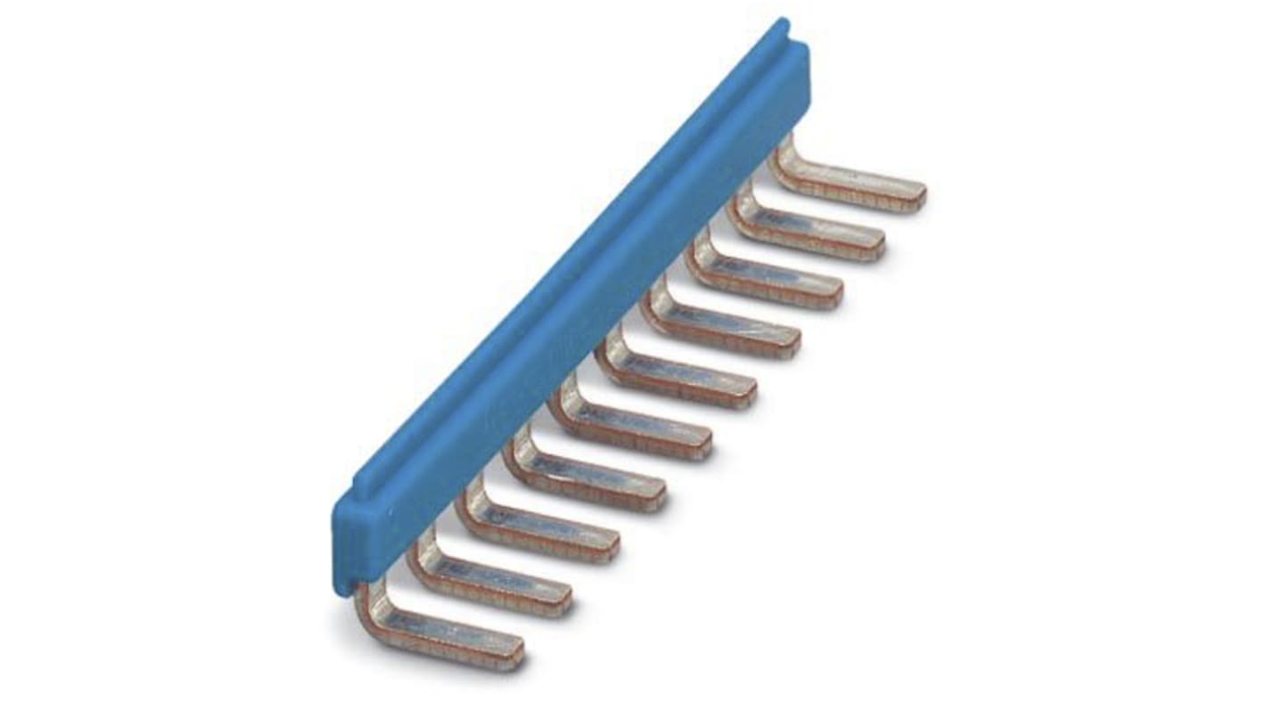 Phoenix Contact EB 10- DIK BU Series Jumper Bar for Use with Modular Terminal Block