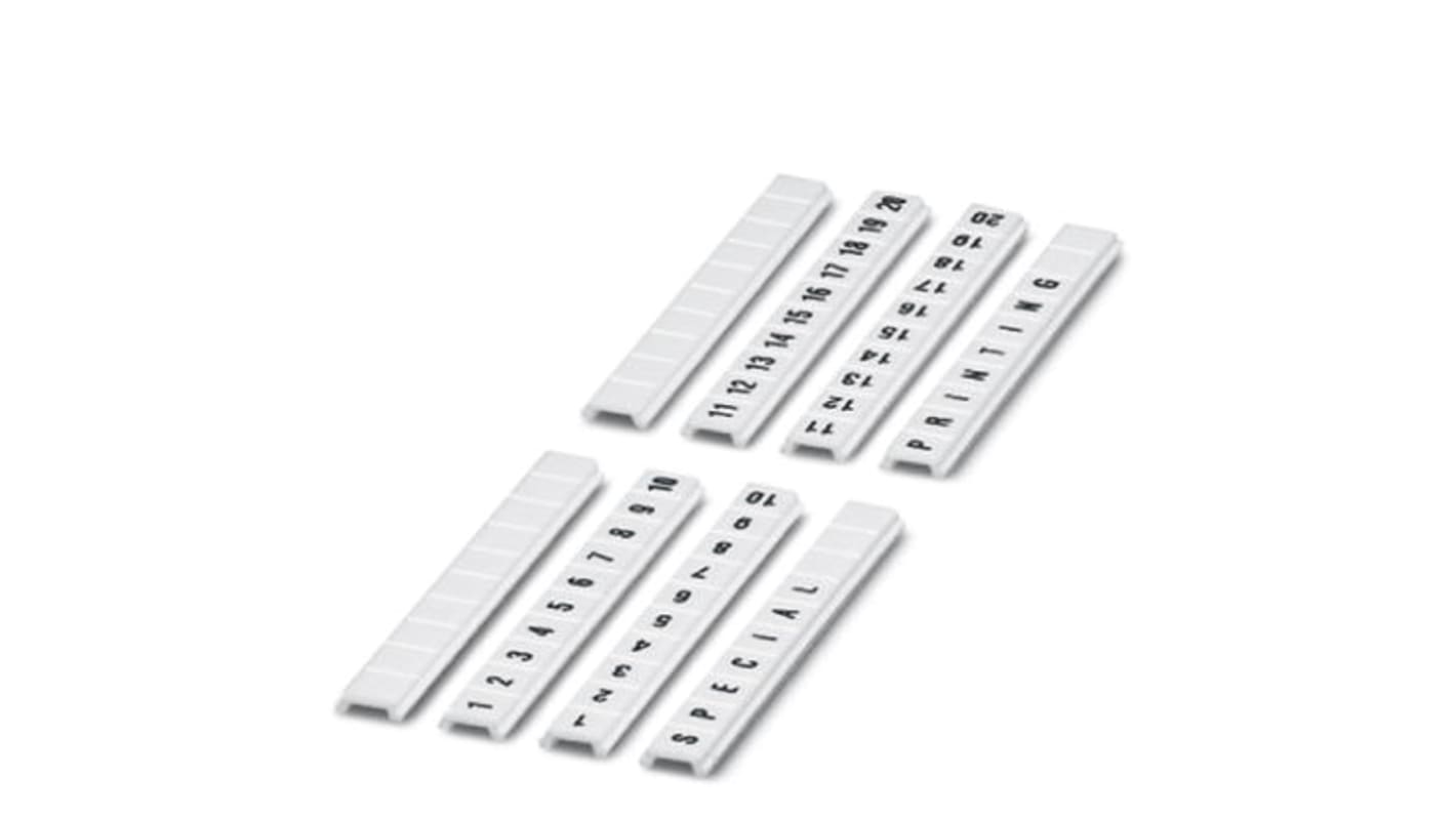 Phoenix Contact, ZBF5.LGS:71-80 Marker Strip for use with  for use with Terminal Blocks