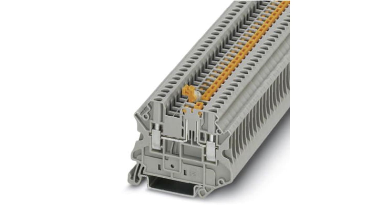 Phoenix Contact UT 2.5-MT-P/P Series Grey Knife Disconnect Terminal Block, 2.5mm², Single-Level, Screw Termination