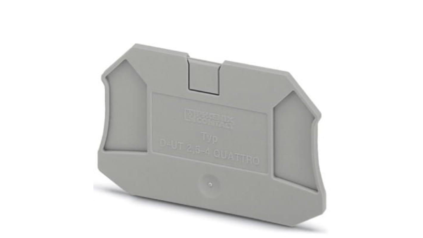 Phoenix Contact D-UT Series End Cover for Use with Modular Terminal Block