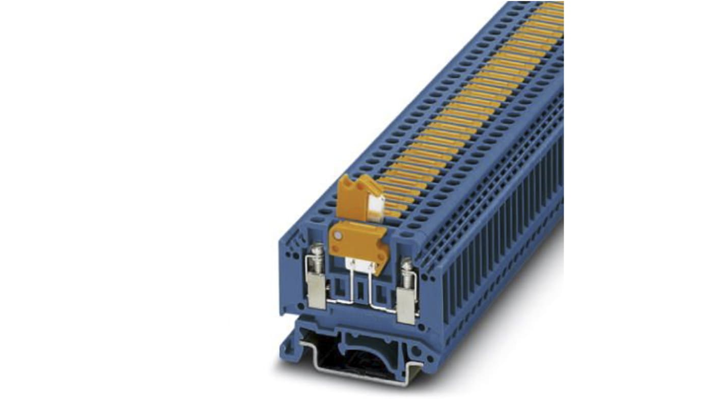 Phoenix Contact MTK BU Series Blue Disconnect Terminal Block, Single-Level, Screw Termination