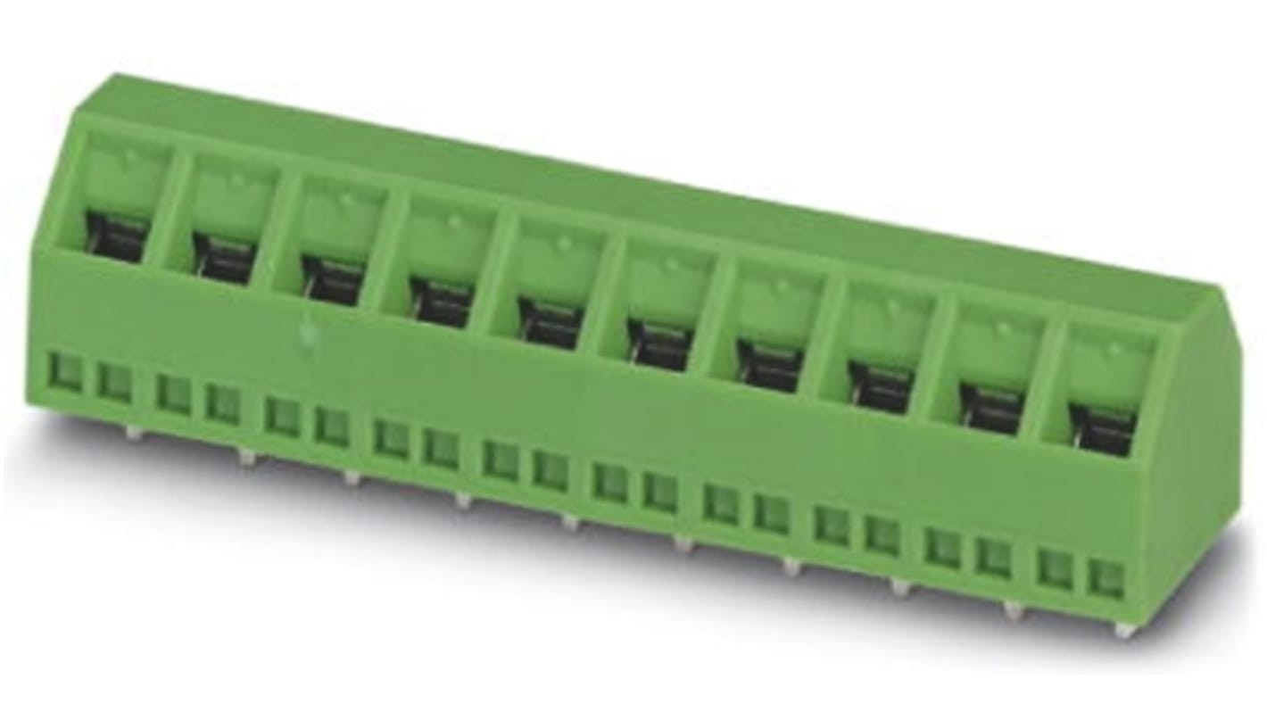 Phoenix Contact SMKDSN 1.5/ 8-5.08 Series PCB Terminal Block, 8-Contact, 5.08mm Pitch, Through Hole Mount, 1-Row, Screw