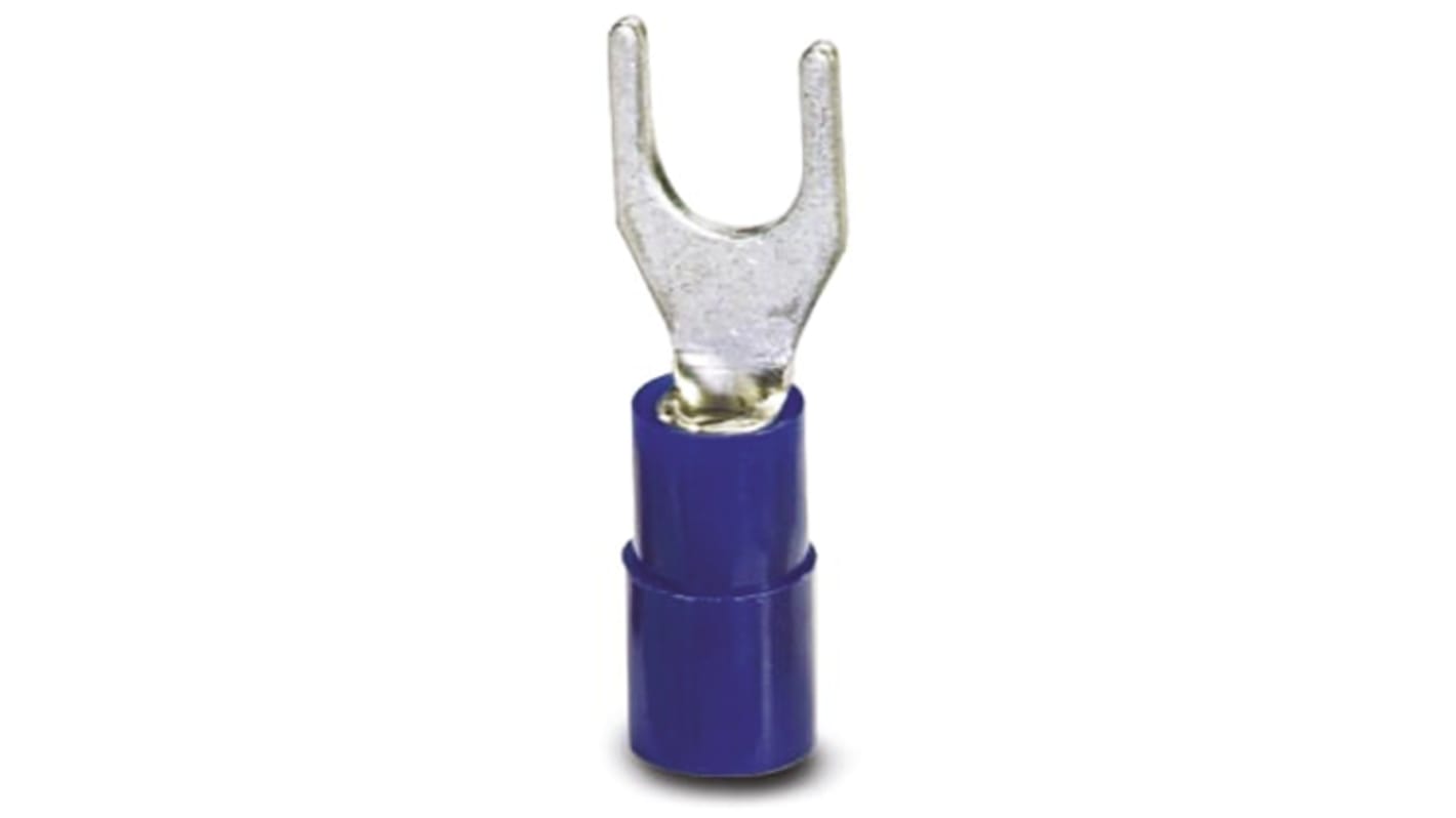 Phoenix Contact, C-FCI 2.5/M4 Insulated Crimp Spade Connector, 1.5mm² to 2.5mm², M4 Stud Size, Blue