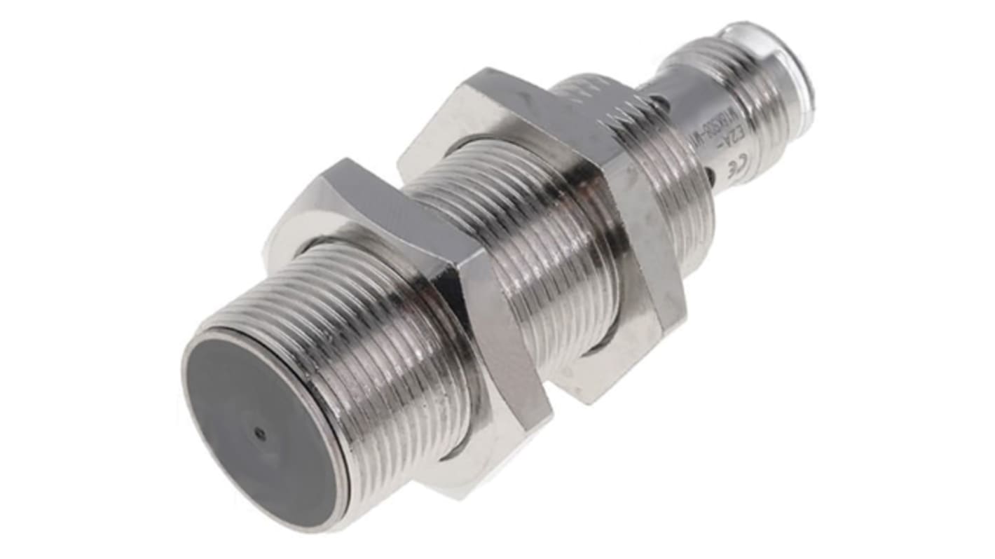 Omron Inductive Barrel-Style Proximity Sensor, M18 x 1, 8 mm Detection, PNP Output, 12 → 24 V dc, IP67