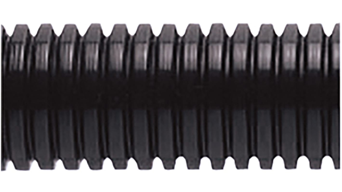 Instalační trubka ohebná Černá 28mm Plast, IP40, IP65-69 50m ID 22.6mm min. R ohybu 50 mm, vnější průměr: 28.5mm