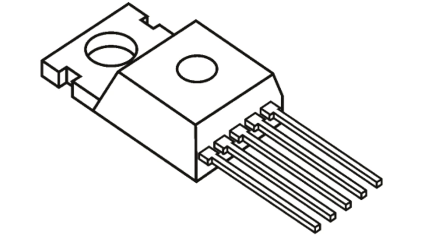 onsemi, LM2595TADJG Step-Down Switching Regulator, 1-Channel 1A Adjustable 5-Pin, TO-220