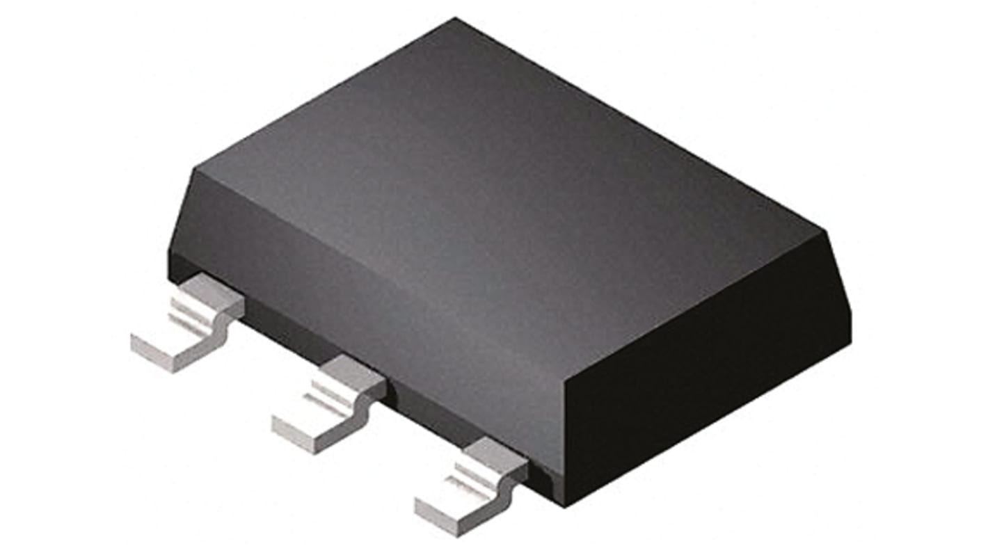 TRIAC 200V, 600V 0.8A, kapu indítófesz.: 2V, 10mA, SOT-223, 3+Tab-tüskés