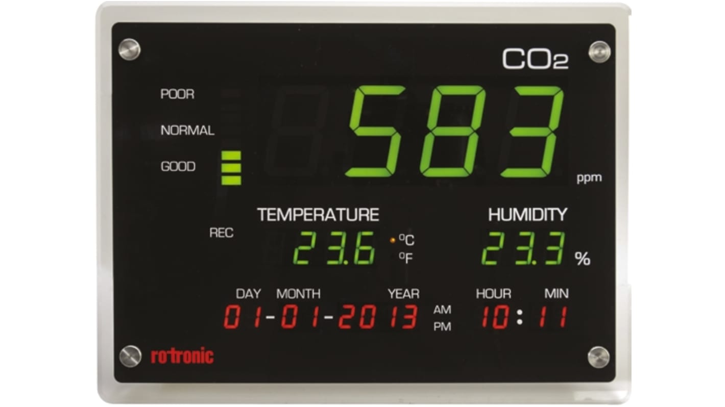 CO2-DISPLAYRS | Rotronic CO2 Datenlogger / 100%RH, Sensor NTC | RS