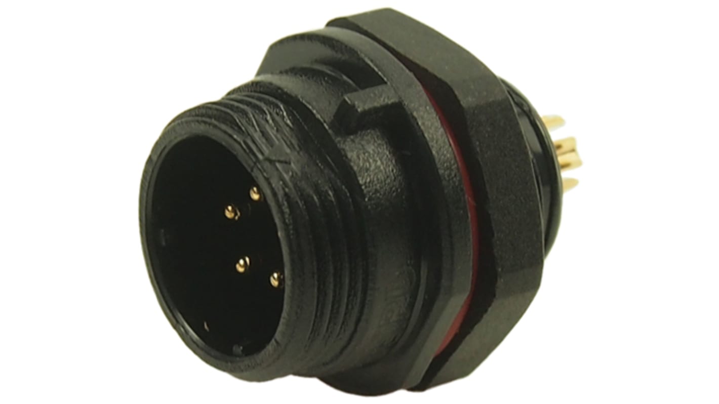 RS PRO Connector, 5 Contacts, Panel Mount, Socket, Male, IP68