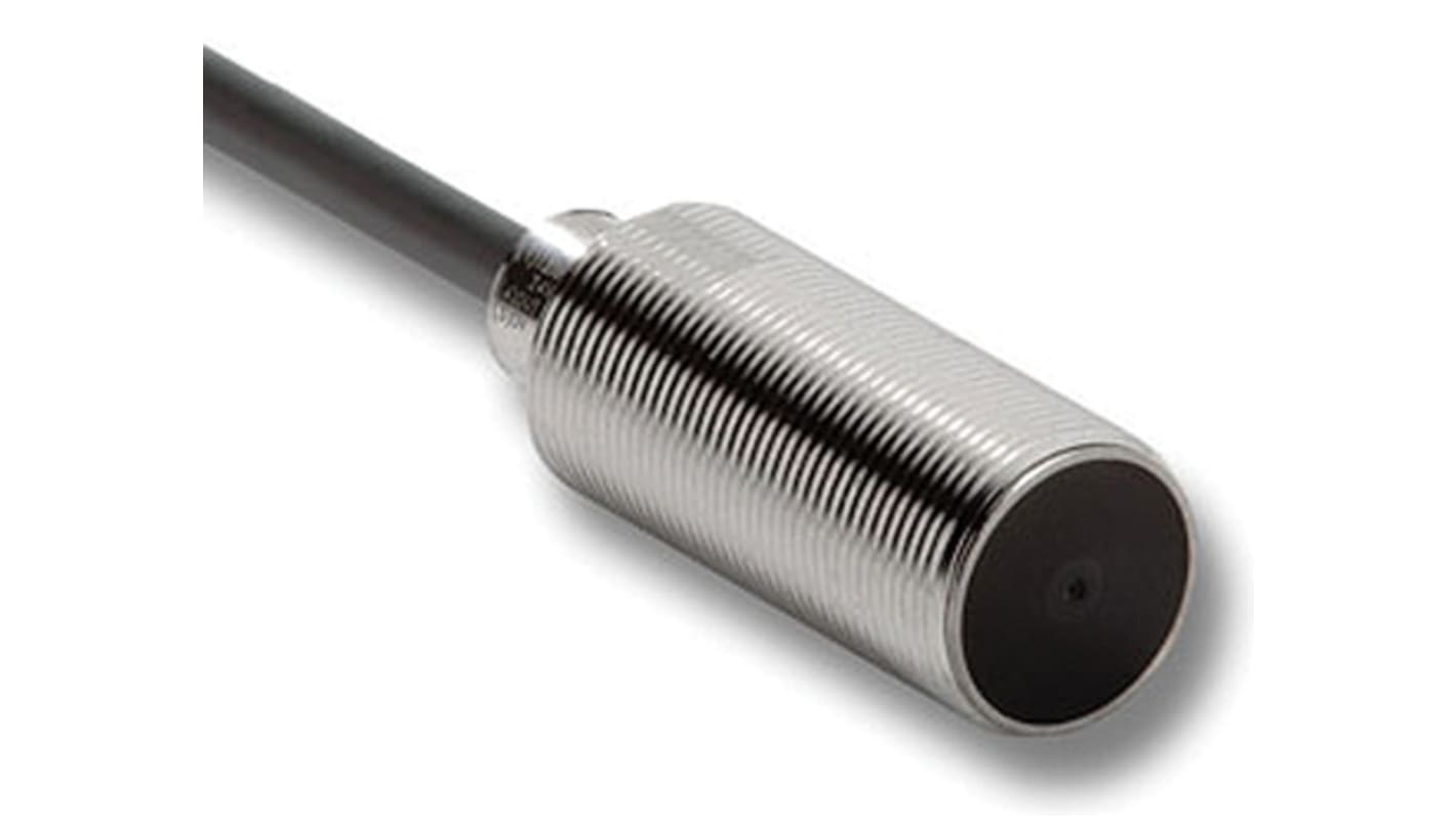 Omron Inductive Barrel-Style Proximity Sensor, M12 x 1, 4 mm Detection, NPN Output, 12 → 24 V dc, IP67