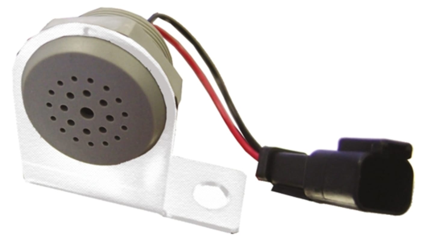 Sonitron Piezo Buzzer Dauerton, 90dB, Bügelmontage, 7.5V dc→40V dc, Extern, ø 36.5mm, 36.5 (Dia.) x 26mm