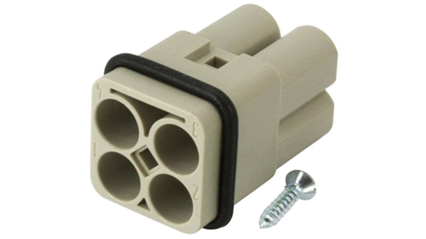 Inserto de conector de potencia HARTING Macho, serie Han-Modular