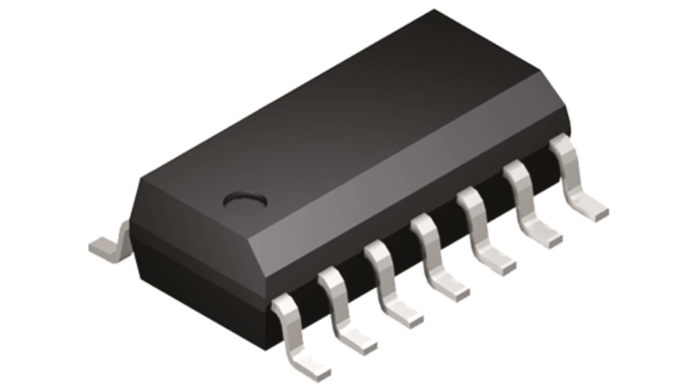 Inverter trigger Schmitt MC74ACT132DG, canali 4, NAND, ACT, Single Ended, 4,5 → 5,5 V, 14-Pin, SOIC Sì