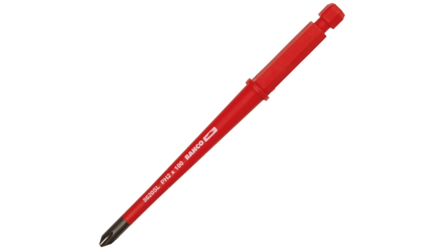 Bahco Pozidriv Screwdriver Blade, PZ1 Tip, 100 mm Blade, VDE/1000V