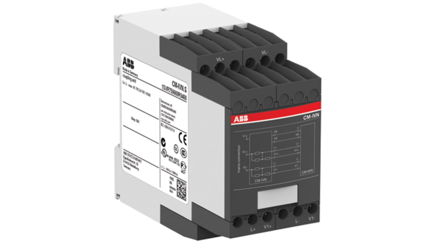 ABB CM-IVN Überwachungsrelais 0 → 1000 V dc, 0 → 690V ac 1, 3-phasig DIN-Schienen