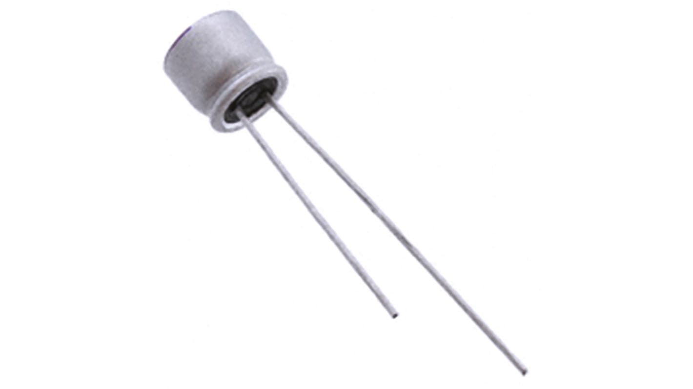 Condensador de polímero Panasonic SEPF, 22μF ±20%, 35V dc, Montaje en orificio pasante, paso 2.5mm, dim. 6.3 (Dia) x 6mm