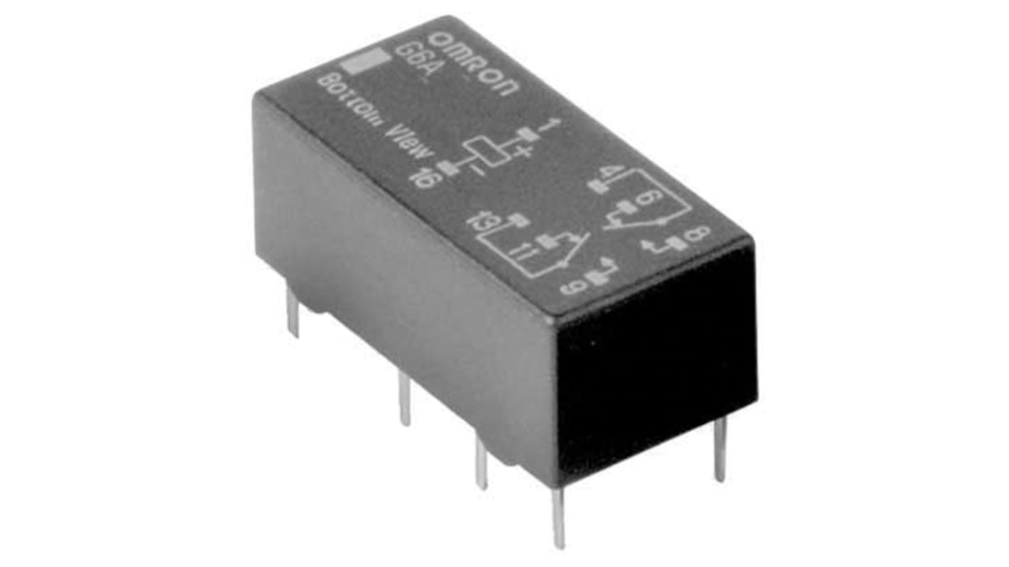 Omron PCB Mount Signal Relay, 24V dc Coil, 2A Switching Current, DPDT