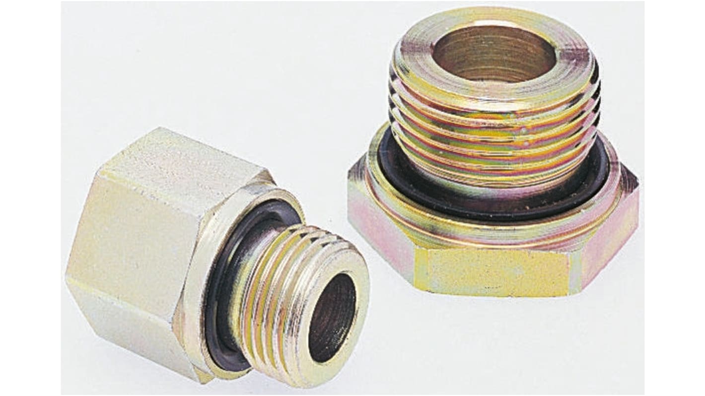 Parker Hydraulic Straight Threaded Reducer G 3/4 Male to G 1 Female, RI3/4EDX1CF