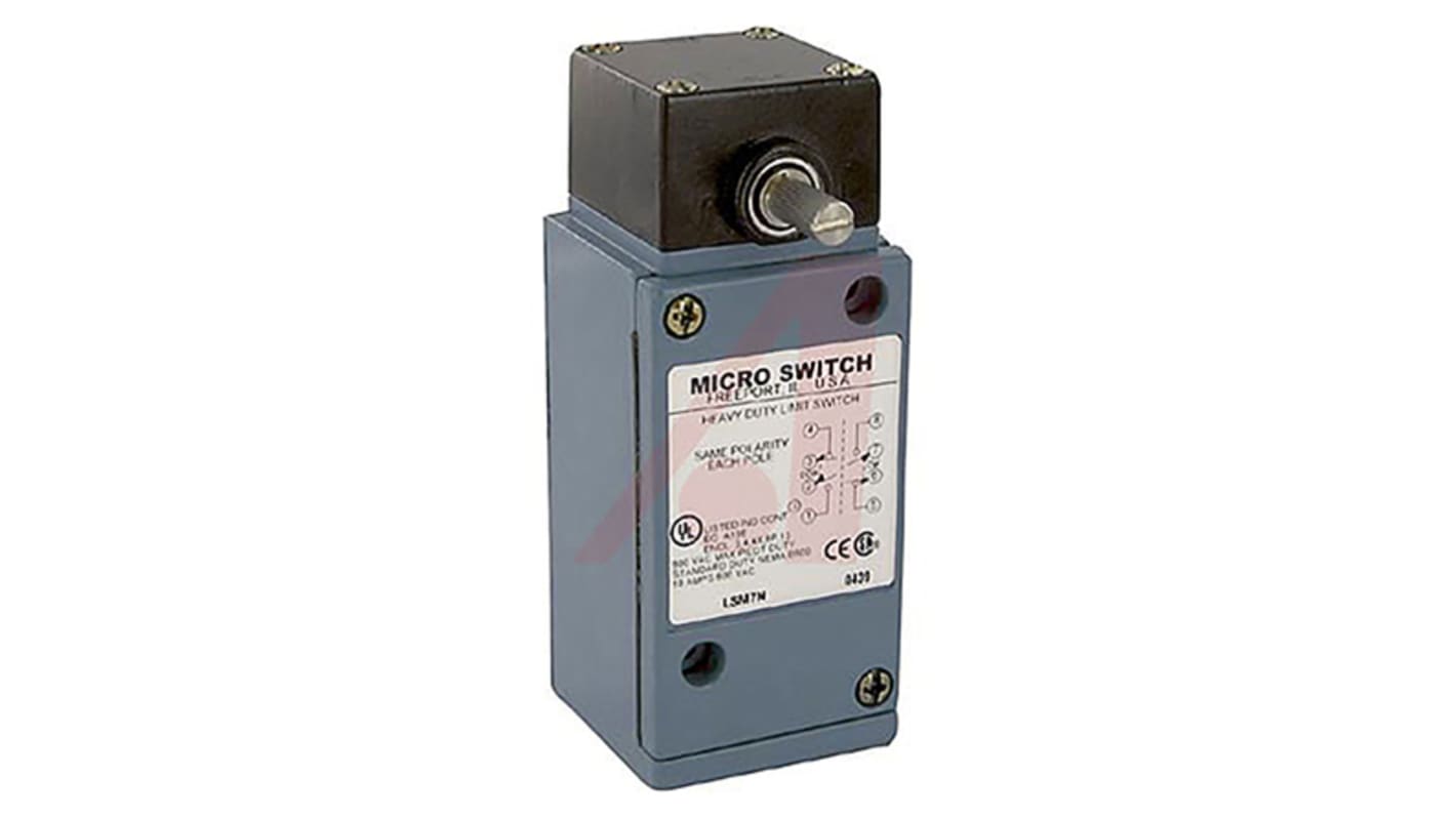 Honeywell HDLS Series Limit Switch, 2NO/2NC, IP65, IP66, IP67, DPDT, Die Cast Zinc Housing, 600V ac Max, 10A Max