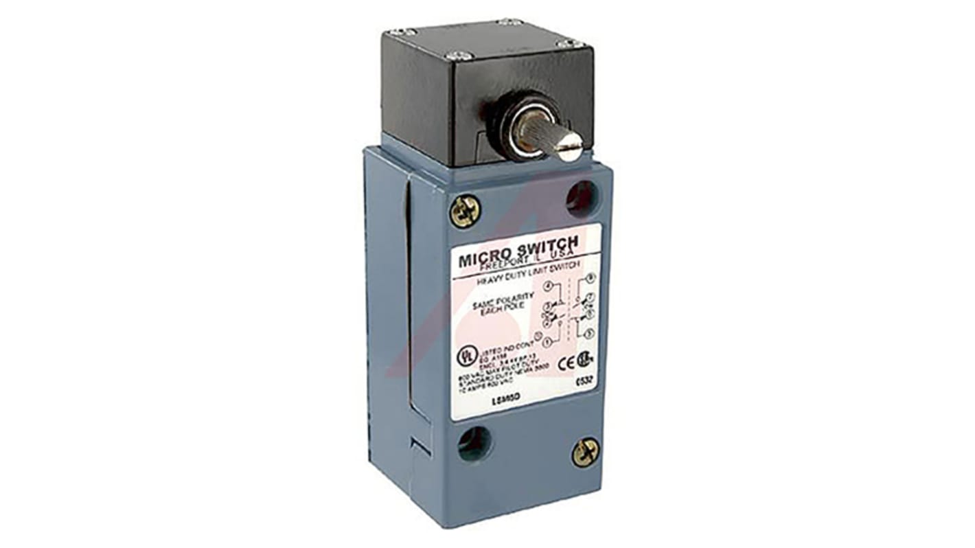 Honeywell HDLS Series Limit Switch, 2NO/2NC, IP65, IP66, IP67, DPDT, Die Cast Zinc Housing, 600V ac Max, 10A Max