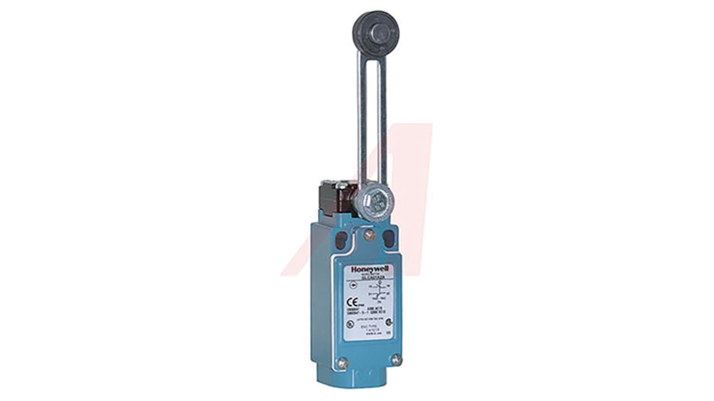 Honeywell GLC Series Roller Lever Limit Switch, NO/NC, IP66, SPDT, Die Cast Zinc Housing, 600V ac Max, 10A Max