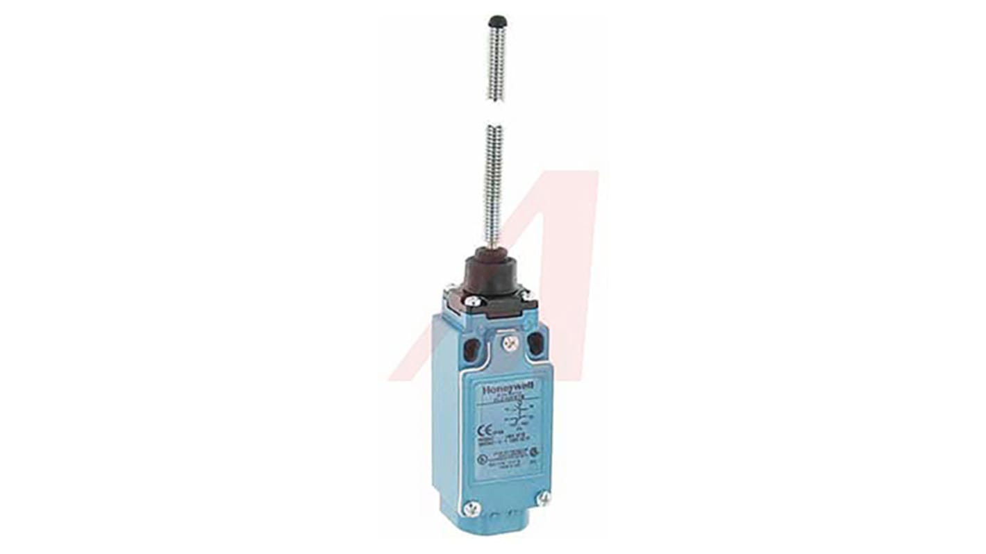 Honeywell GLC Series Coil Spring Limit Switch, NO/NC, IP66, SPDT, Die Cast Zinc Housing, 300V ac Max, 10A Max