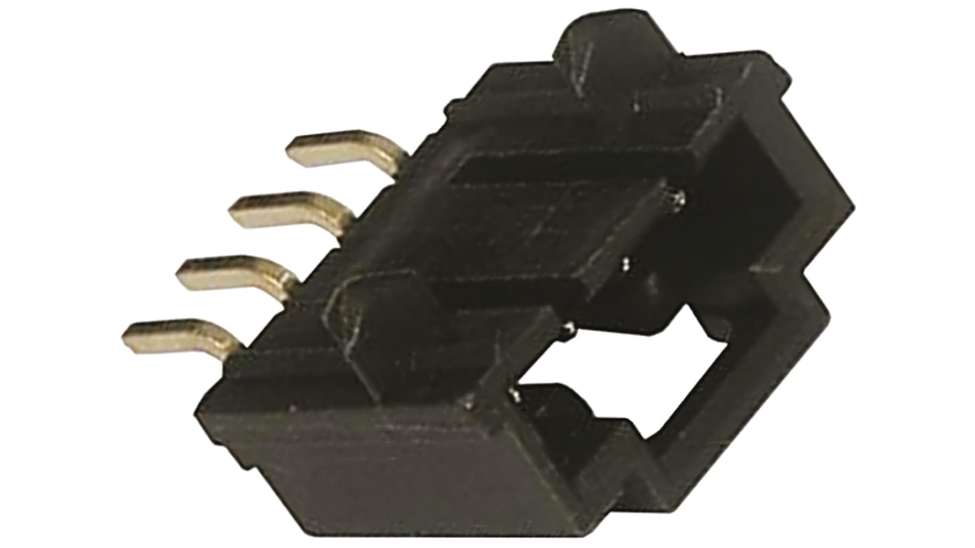 Molex SL Leiterplatten-Stiftleiste gewinkelt, 4-polig / 1-reihig, Raster 2.54mm, Kabel-Platine, Lötanschluss-Anschluss,