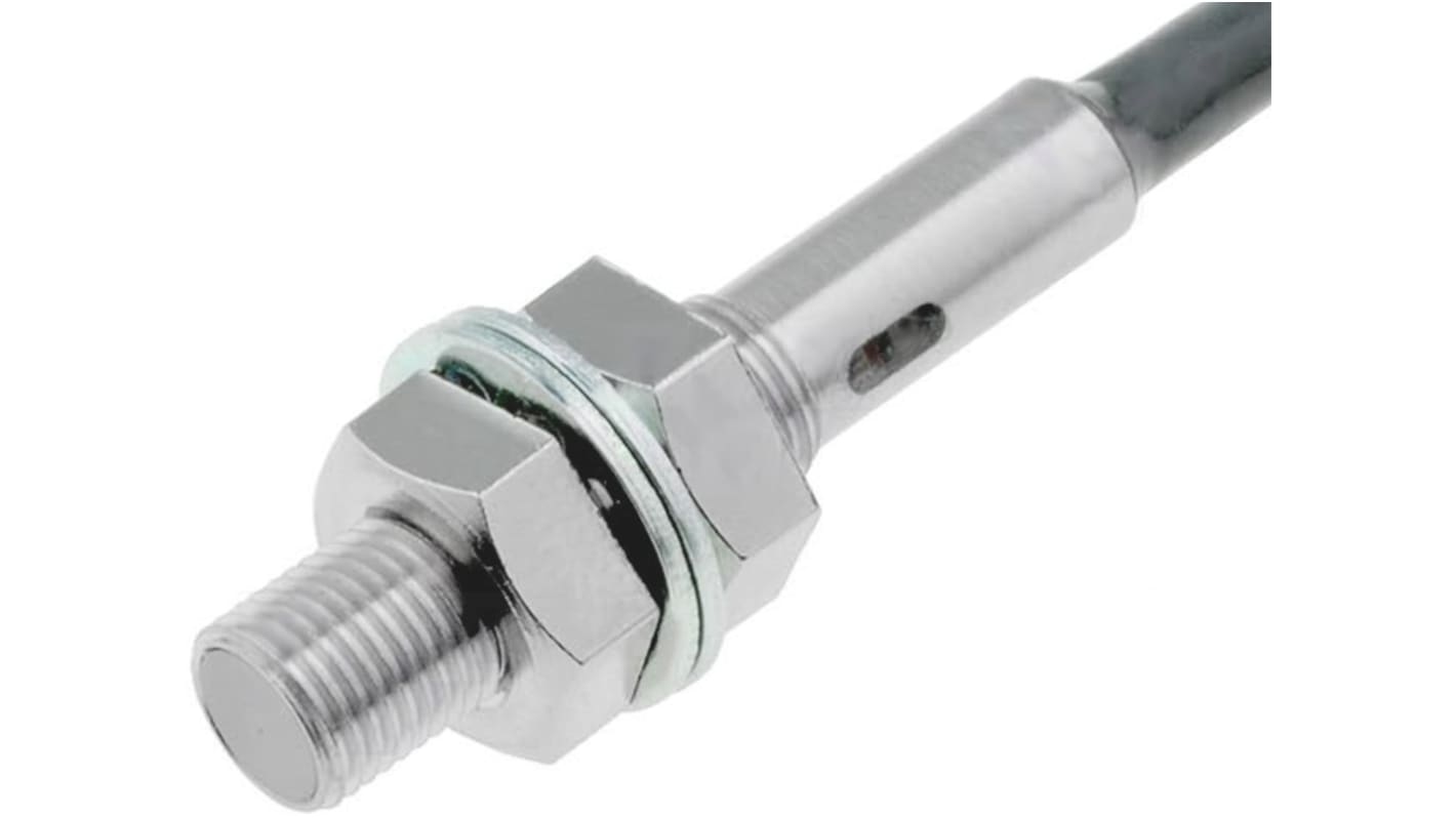 Omron Inductive Barrel-Style Proximity Sensor, M12 x 1, 8 mm Detection, 12 → 24 V dc, IP67