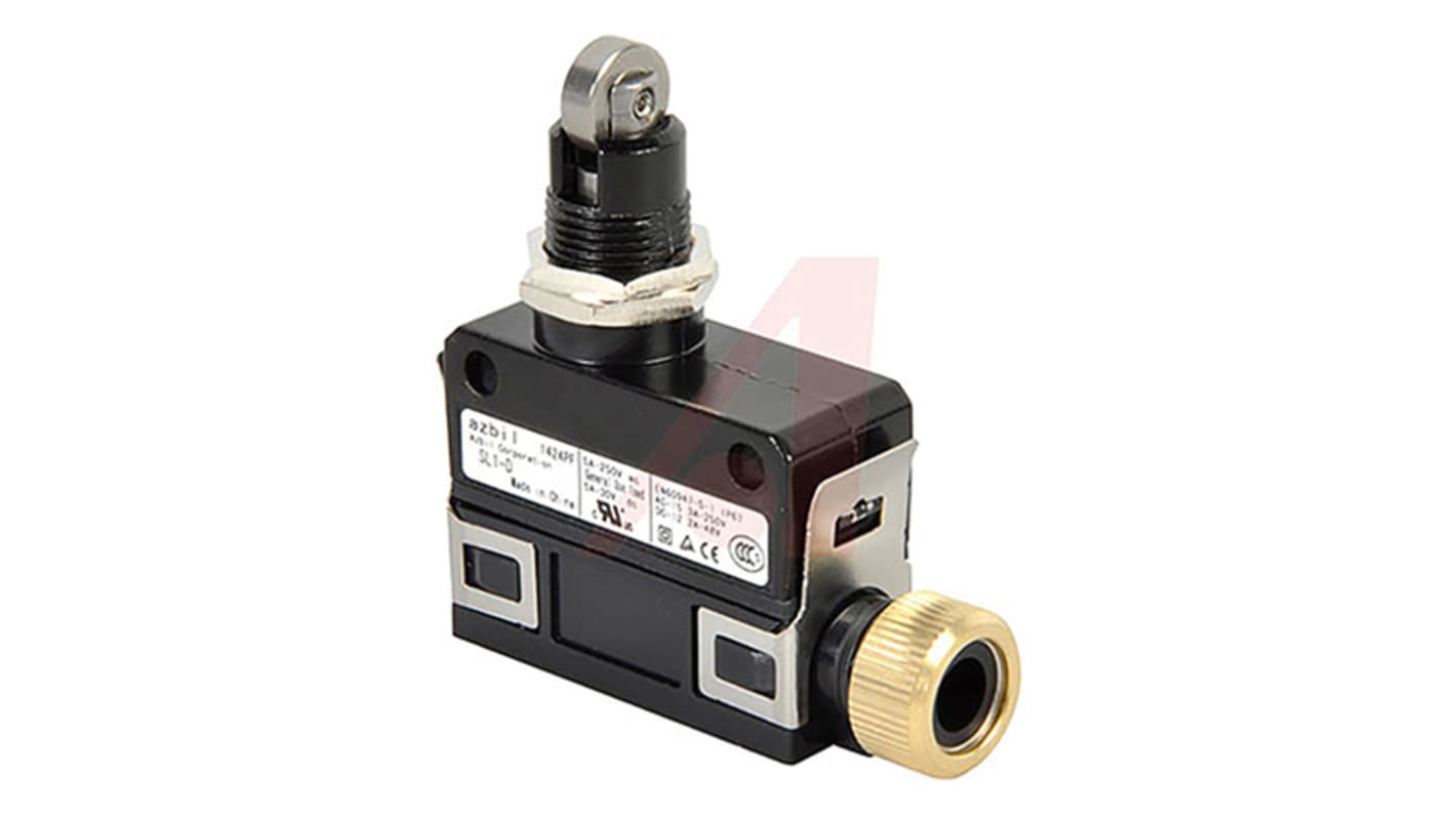 Honeywell SL1 Series Roller Plunger Limit Switch, NO/NC, IP67, SPDT, Die Cast Zinc Housing, 250V ac Max, 5A Max