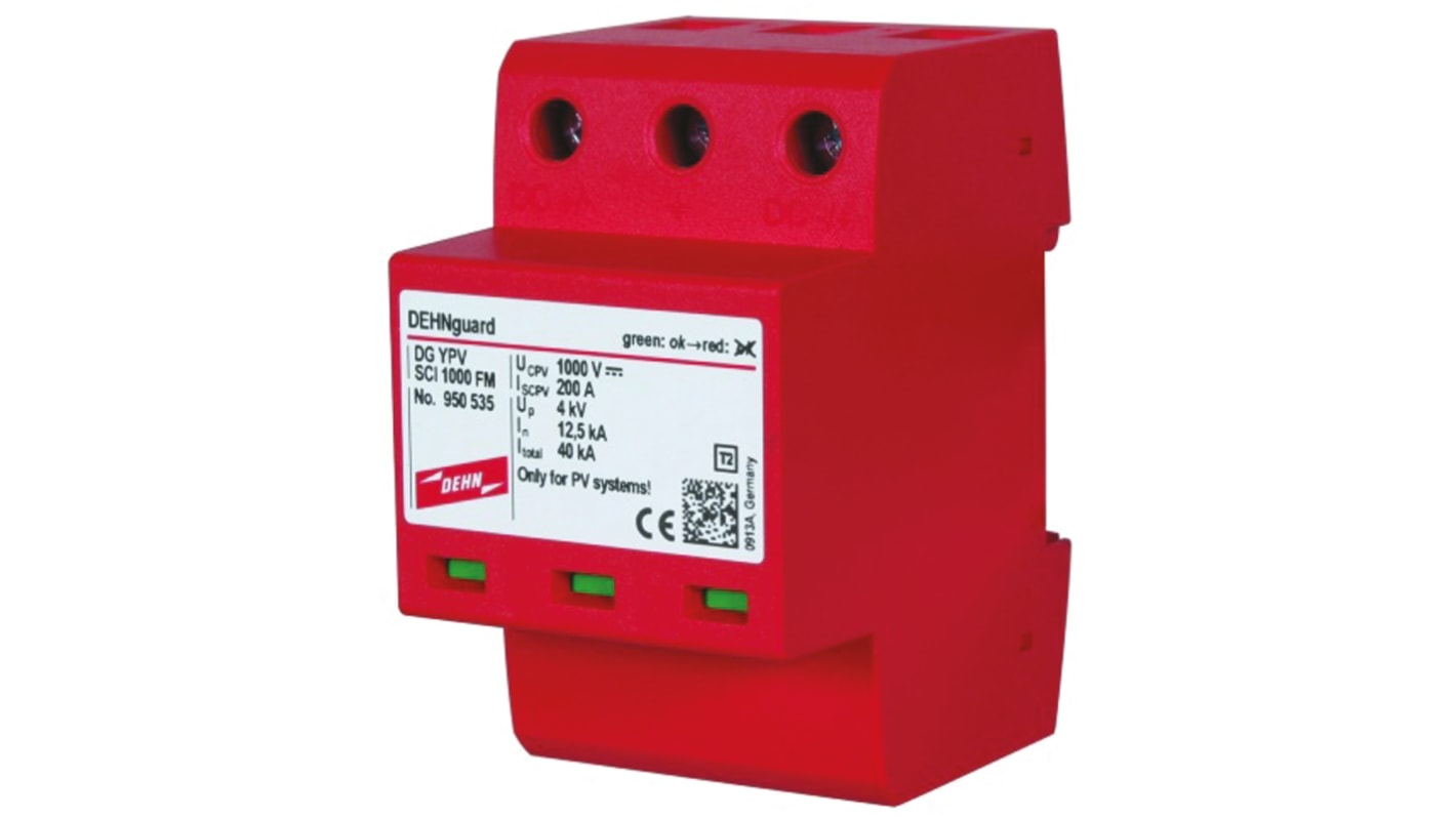 Dehn, DG Modular Surge Protector 1000 V Maximum Voltage Rating 40kA Maximum Surge Current Type 2 Arrester