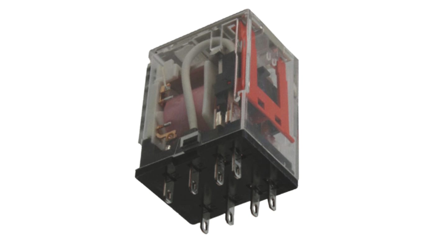 Omron Plug In Power Relay, 110V dc Coil, 5A Switching Current, DPDT