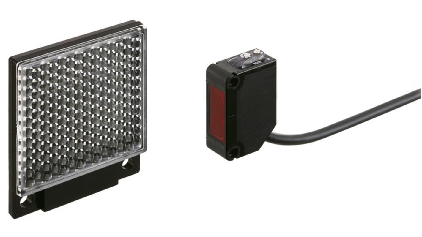 Panasonic Retroreflective Photoelectric Sensor, Block Sensor, 3 m Detection Range