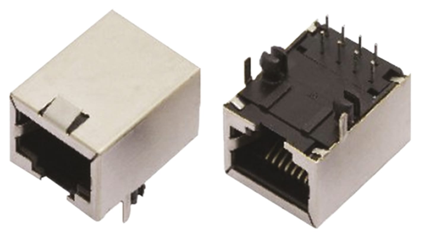 Conector RJ45 Hembra MH Connectors serie MH Modular, de 8P8C vías, apantallamiento STP