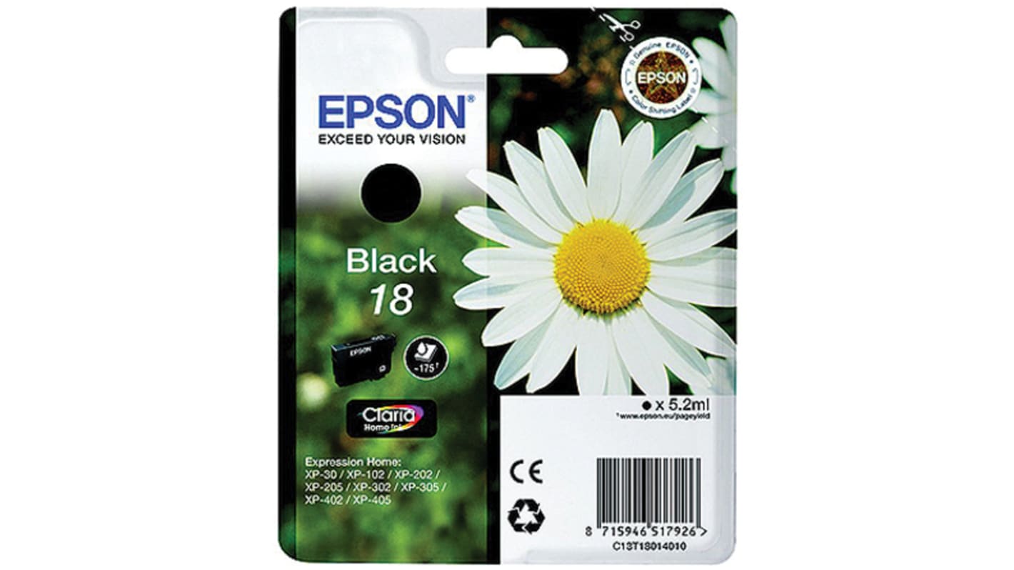 Epson 18 Druckerpatrone für Epson Patrone Schwarz 1 Stk./Pack Seitenertrag 470