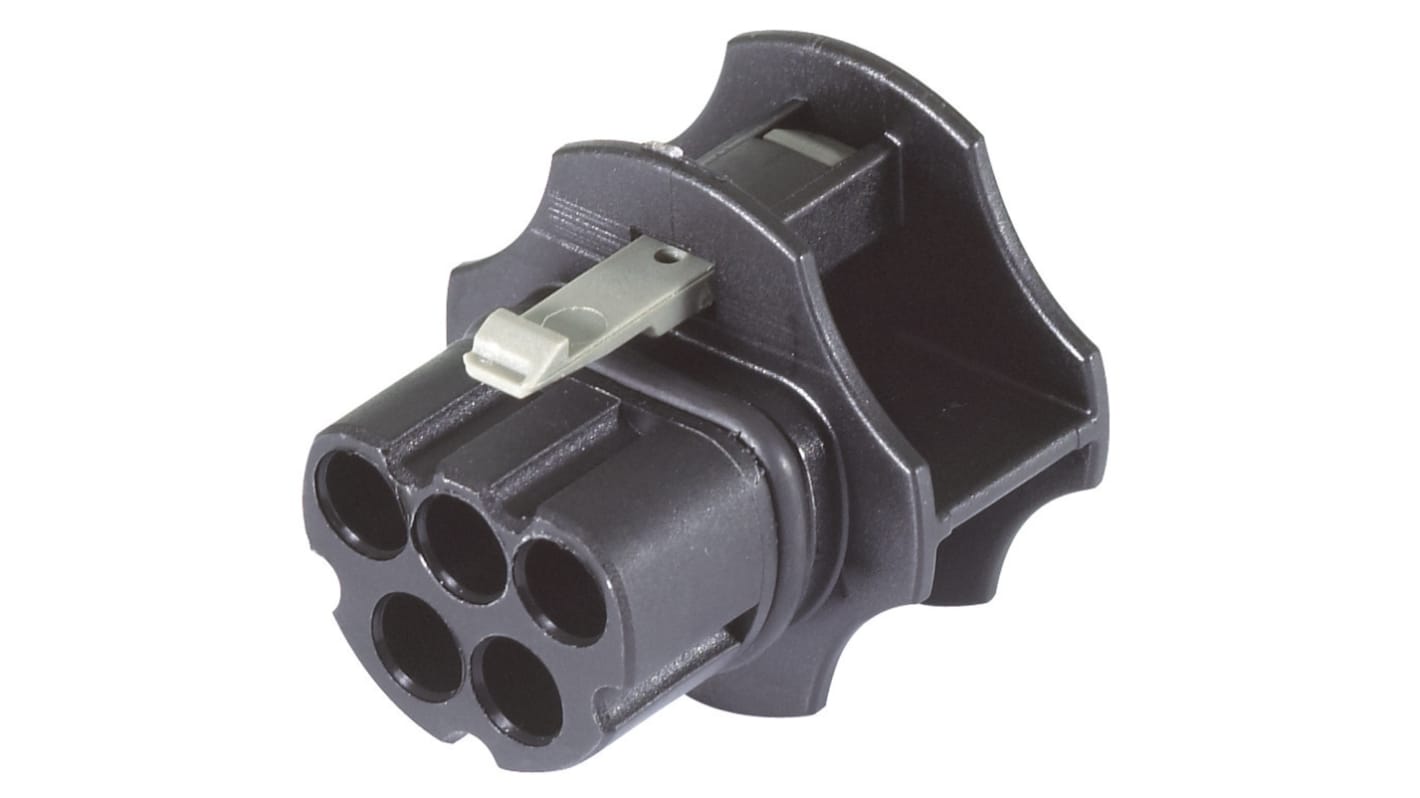 Wieland Stecker RST20i4 Leuchtensteckverbinder, Abdeckung, Kontakte: 4 → 5, Anz.Ausl. 1, Kabelmontage, Schwarz