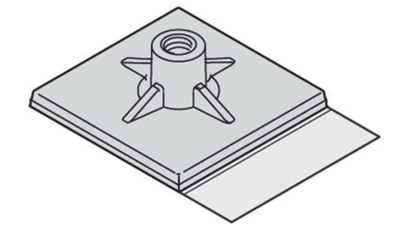 nVent SCHROFF Adhesive Base for Use with PCB, 19 x 19 x 9mm