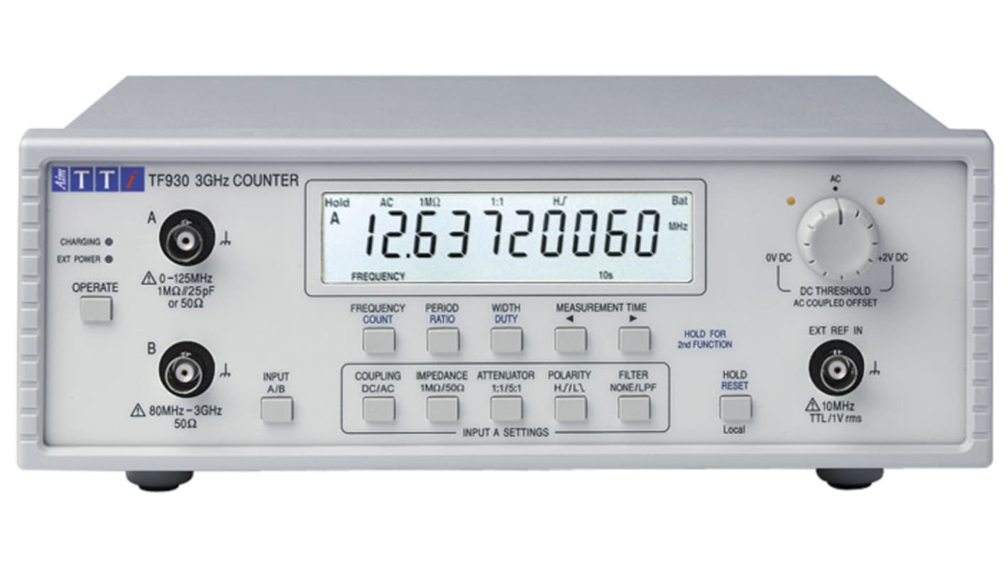 Aim-TTi Frequenzzähler 0,001 Hz / 3GHz, 1MΩ, 50 Ω, ISO-kalibriert