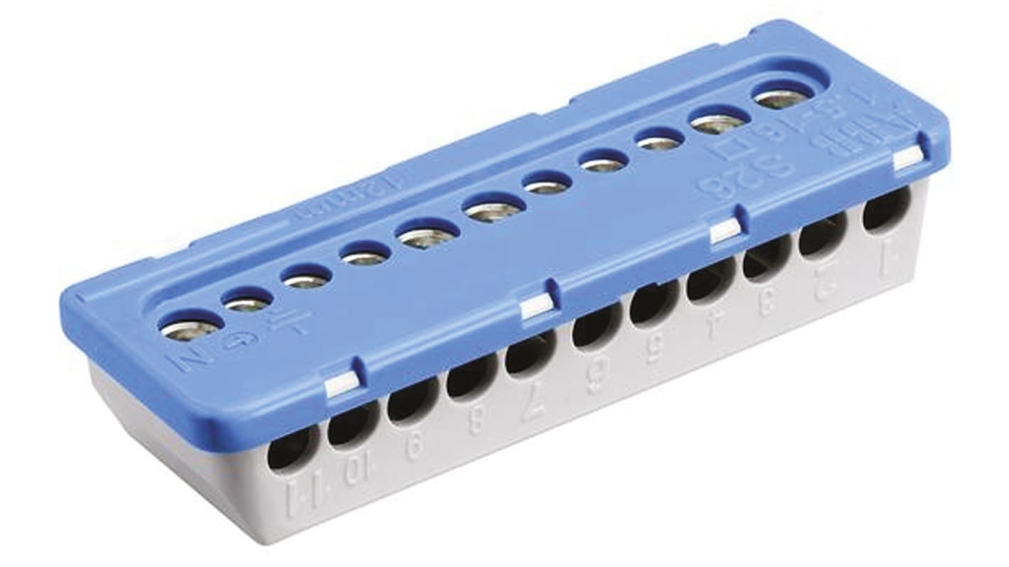 Entrelec MISTRAL65 Thermoplast  Verbindungsklemme Blau, Schraubanschluss 11-polig 6 mm², 16 mm² / 100A