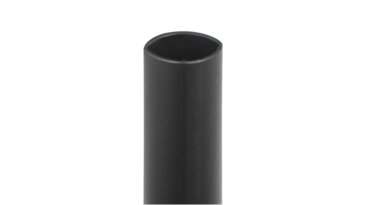 Tubo termorretráctil 3M de Poliolefina Negro, contracción 4.5:1, Ø 19mm, long. 1m, forrado con adhesivo