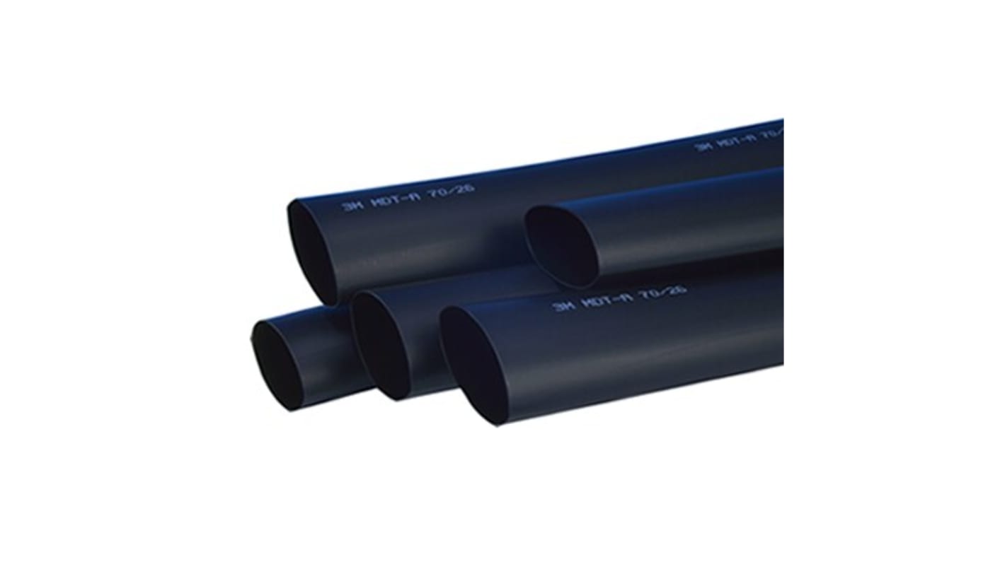 3M Adhesive Lined Halogen Free Heat Shrink Tubing, Black 50mm Sleeve Dia. x 1m Length 4.5:1 Ratio, MDT-A Series