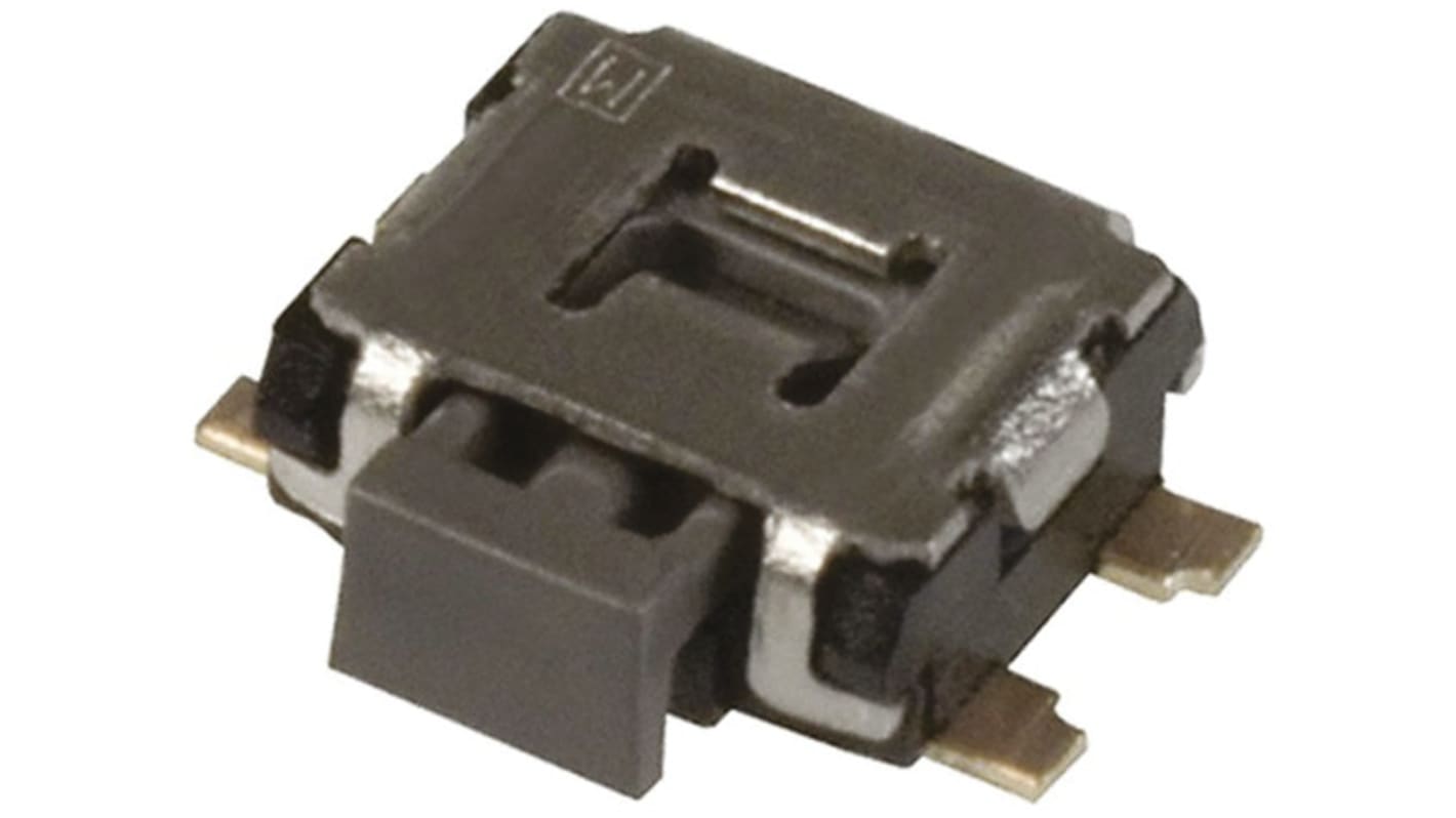 Panasonic Taster SPST, SMD 50 mA @ 12 V dc Tastend 1.7mm Seitlich Schwarz, 3.50x 2.90mm B. 2.9mm L. 3.5mm